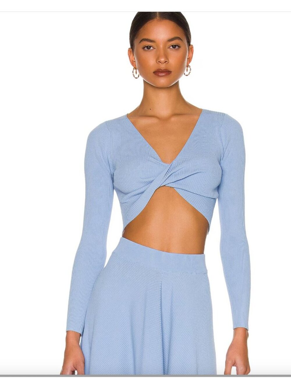 Mink Pink Blue Laura Knit Top NWT - Size XS